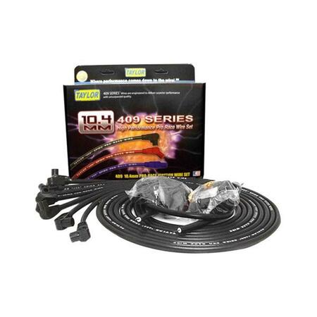 TAYLOR CABLE 90 deg Spiro Pro Race Ignition Wire Set, Black for 8 Cylinders Engine 79051